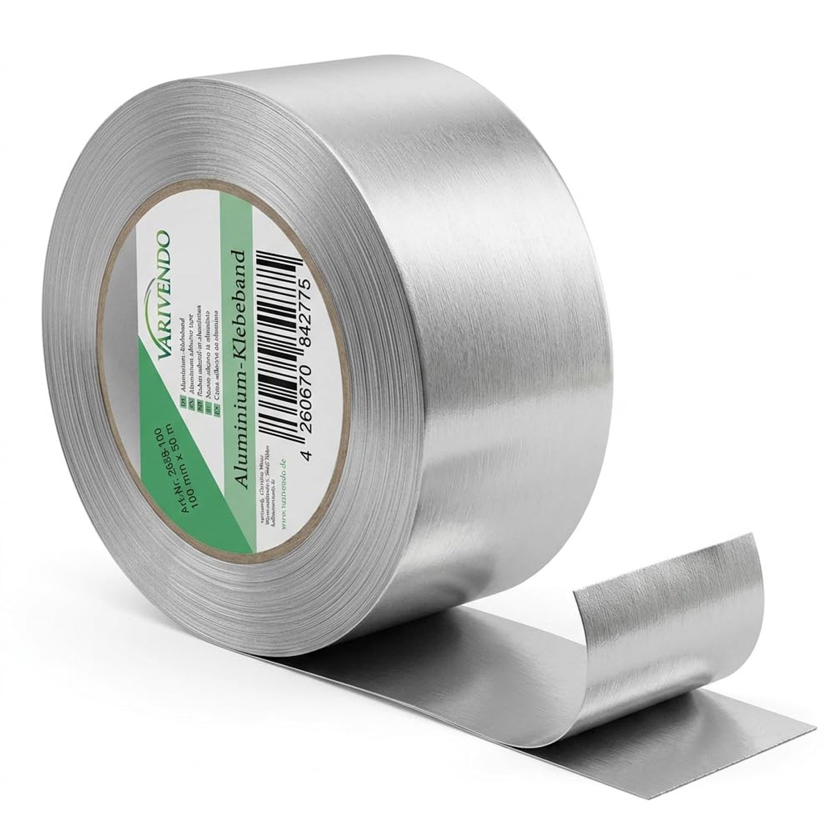 Aluminium plakband 100mm x 50m - Zilver - Duurzaam en waterdicht - Voor isolatie en afdichten - ShopVlot