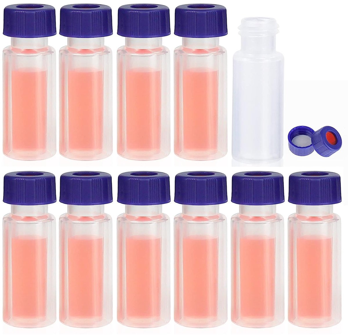 HPLC Vials 1ml - Polypropyleen met blauwe schroefdeksel - 9-425 heldere vials - Precisie voor laboratoriumgebruik - ShopVlot