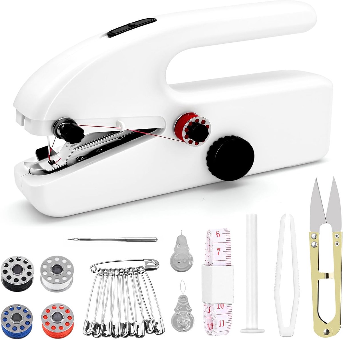 Handnaaimachine - Compact en draagbaar - Geschikt voor diverse stoffen - Ideaal voor beginners - ShopVlot