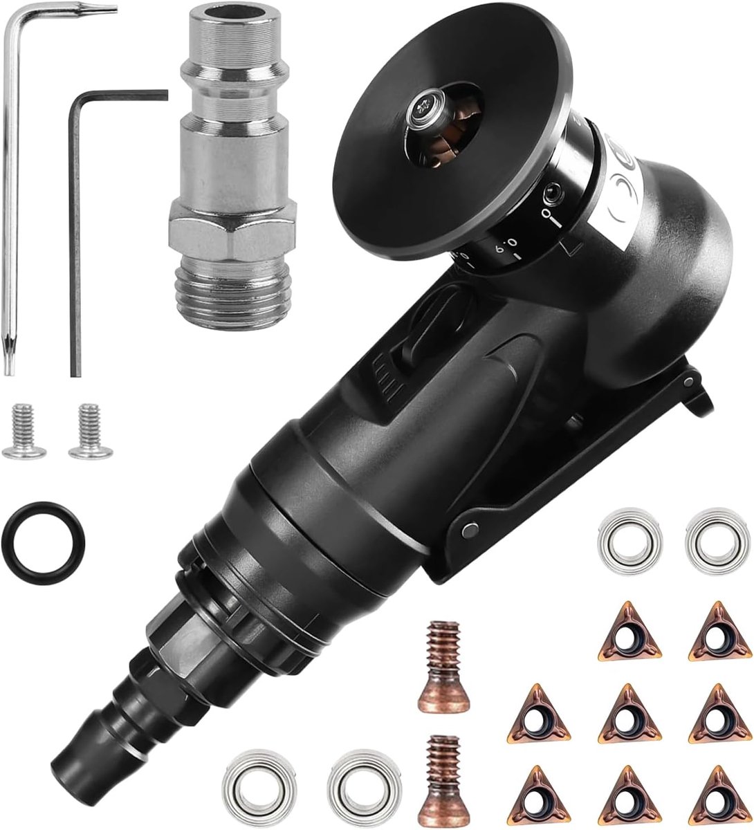Pneumatische afschuifmachine 30000RPM - Mini lucht aangedreven - 45° booghoek - Perfect voor het ontbramen - ShopVlot