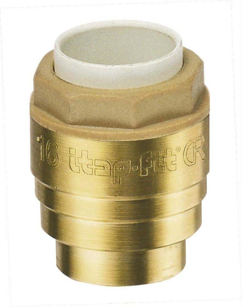 Koperen buisconnector Ø 15mm - messing eindkap - DVGW goedgekeurd - ideaal voor drinkwater - ShopVlot