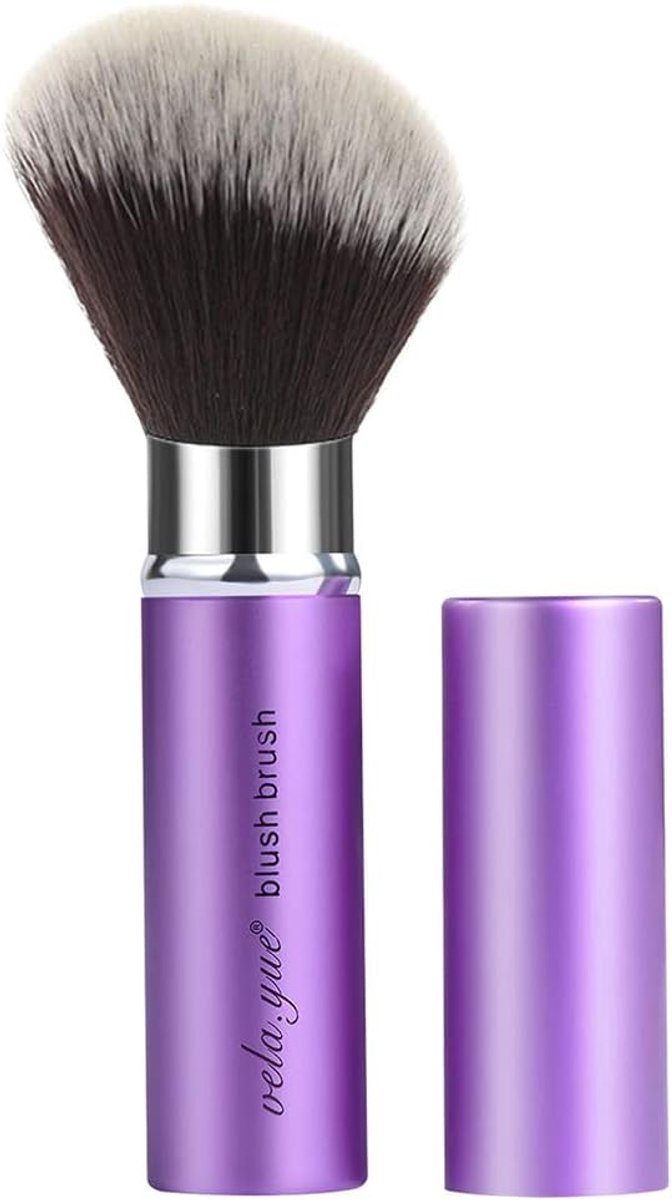 Kabuki kwast uitbreidbaar - retractable blush brush - hoogwaardig materiaal - professionele applicatie - ShopVlot
