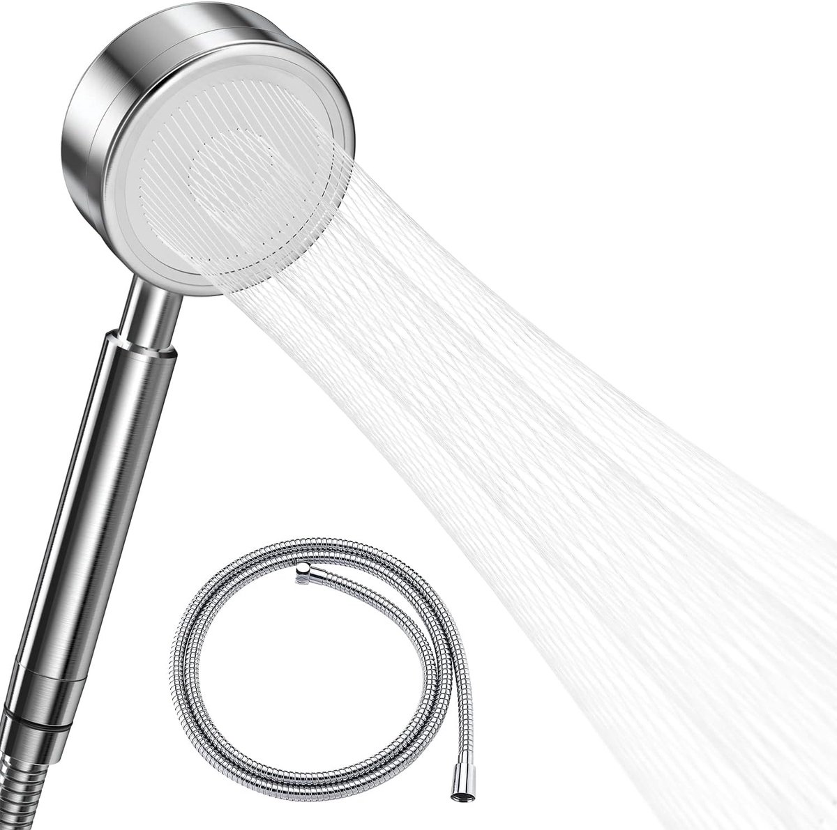 Handdouche RVS 1.5m - Universele Douchekop - Waterbesparende Regendouche - Verhoogt Waterdruk tot 200% - ShopVlot