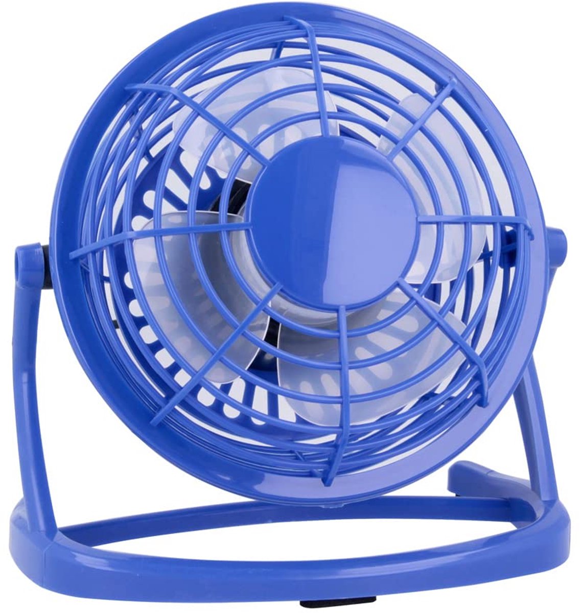 Mini USB ventilator - stille rotatie - blauwe kleur - ideaal voor je bureau - ShopVlot