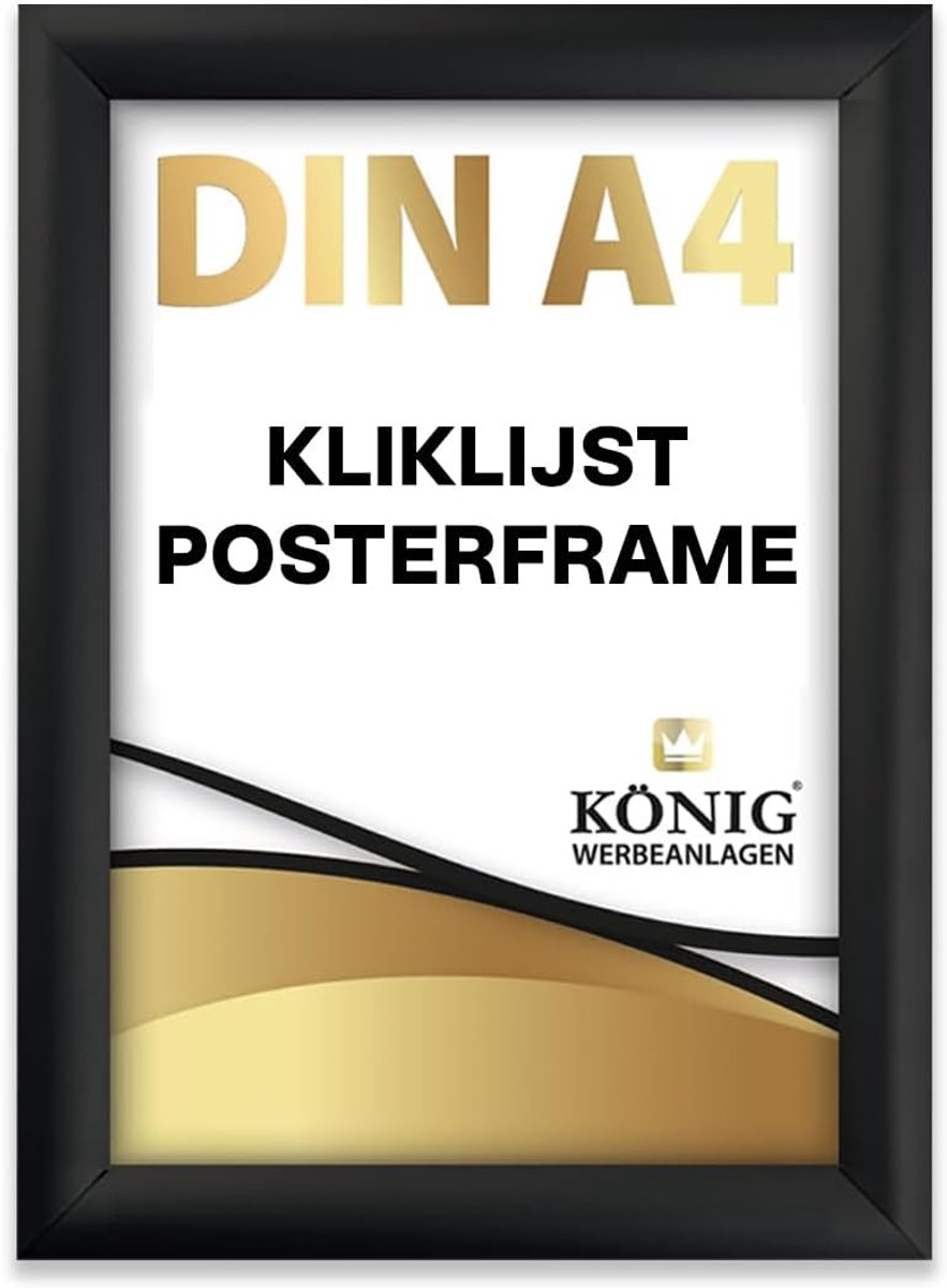 Posterlist DIN A4 - 25 mm aluminium profiel - zwarte kleur - ideaal voor professioneel gebruik - ShopVlot