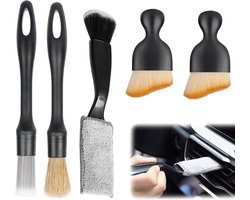 Auto interieurreiniger - 5-delige reinigingsset - detailkwasten - perfect voor het reinigen van je auto - m-winkel