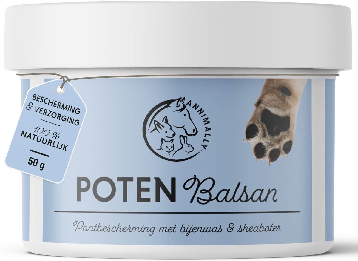 Hondenpootbalsem 50g - Bijenwas, sheaboter & goudsbloemolie - Ideaal voor wondgenezing - Beschermt hondenpoten - ShopVlot