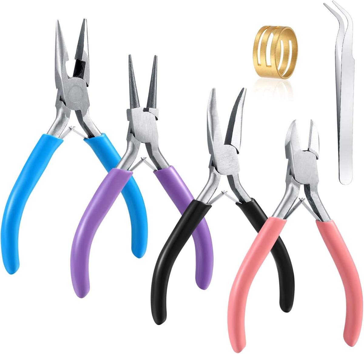 Pliers set voor sieraden - 4-delige set - staal en kunststof - ideaal voor het maken van sieraden - ShopVlot