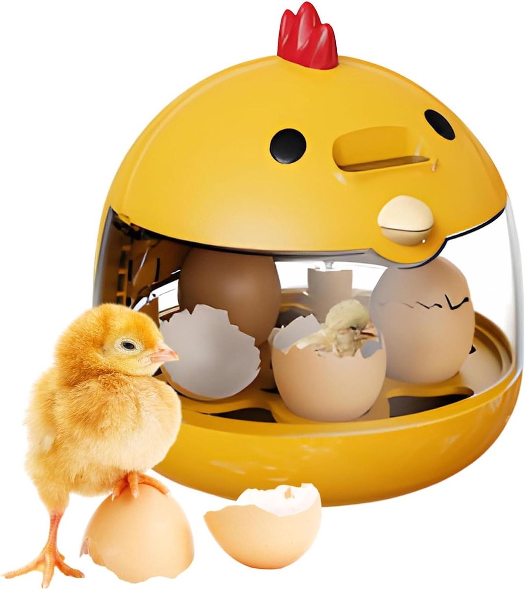 Broedkast Eieren - Incubator Gevogelte - Eieren Uitbroeden - Intelligente Temperatuurregeling - 147 x 147 x 15 cm - Geel