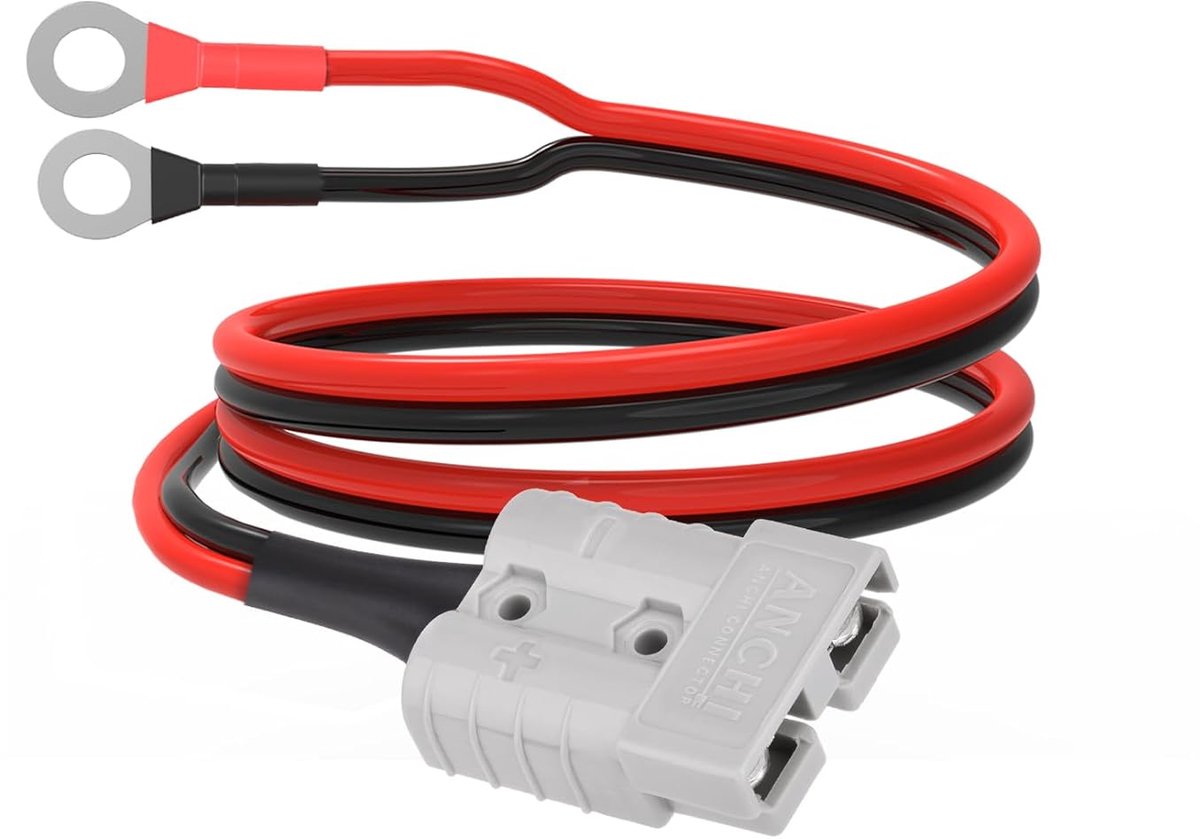 Anderson Plug Kabel 10 AWG - O-Ring Connector - 50A - Voor Auto, Caravan, Boot, Zonne-installaties - ShopVlot