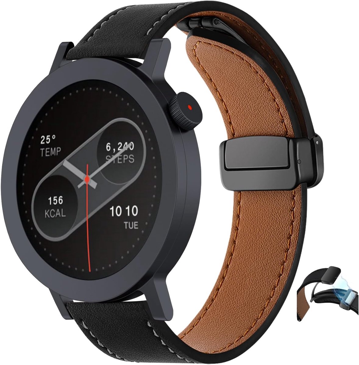 Horloge band voor Nothing Watch Pro 2 - Zacht verstelbaar PU leer - Sterke magnetische sluiting - ShopVlot