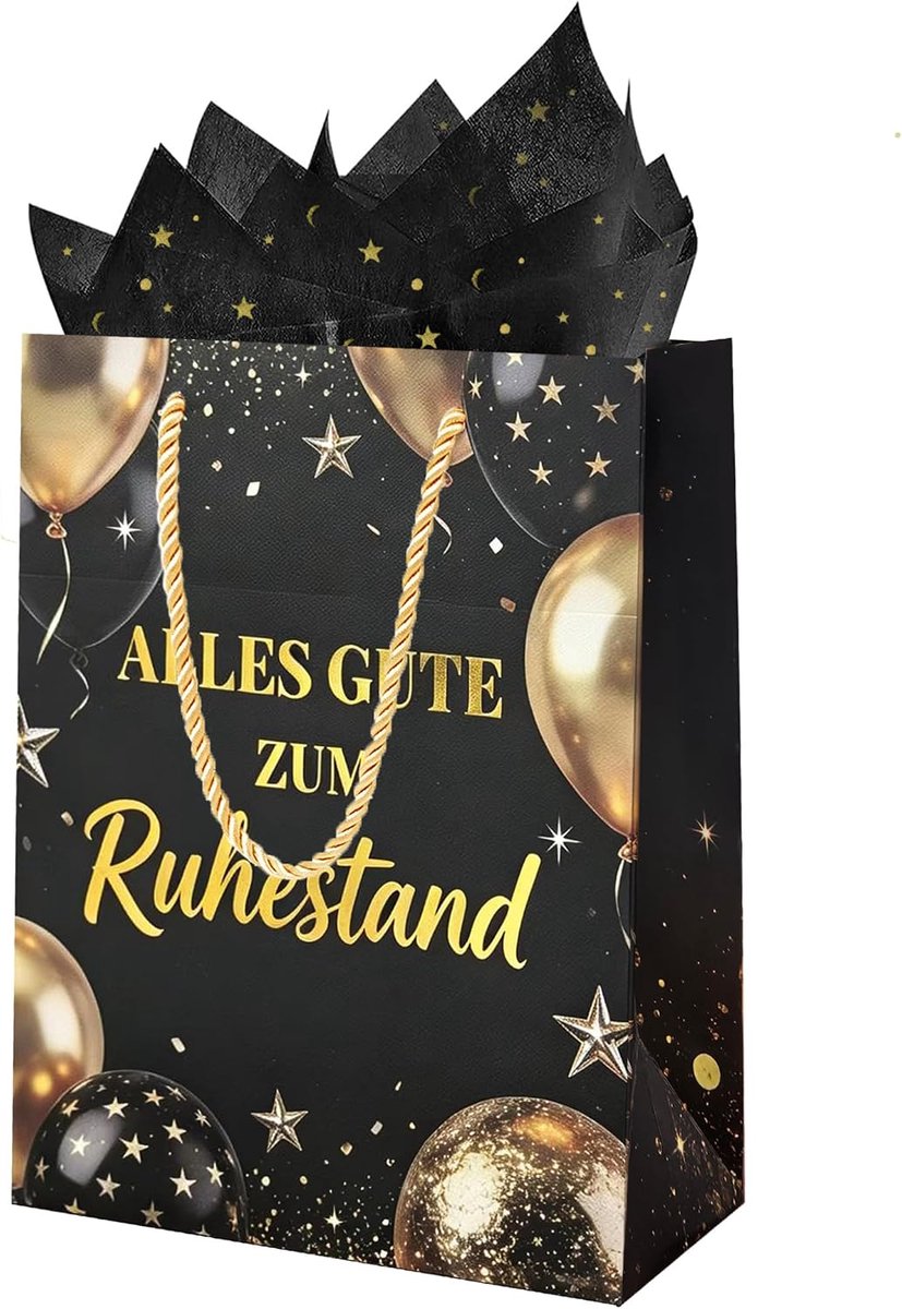 Pensioen cadeauzakjes 10 stuks - Kleurig design - Perfect voor feestelijke momenten - Verras de gepensioneerde - ShopVlot