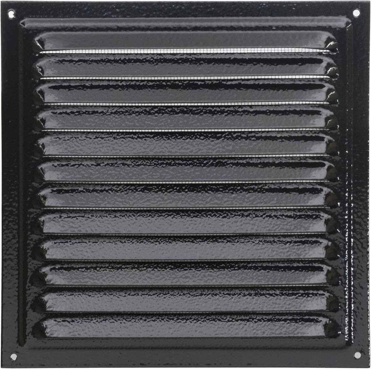 Ventilatierooster 20x20cm - zwart - metalen uitvoering - voor optimale luchtcirculatie - ShopVlot