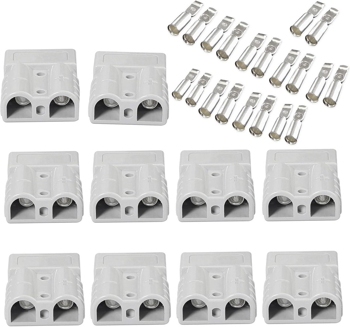 Power Plug Anderson 50A - 10 stuks - 600V 50Amp - Perfect voor accu's en trailers - ShopVlot