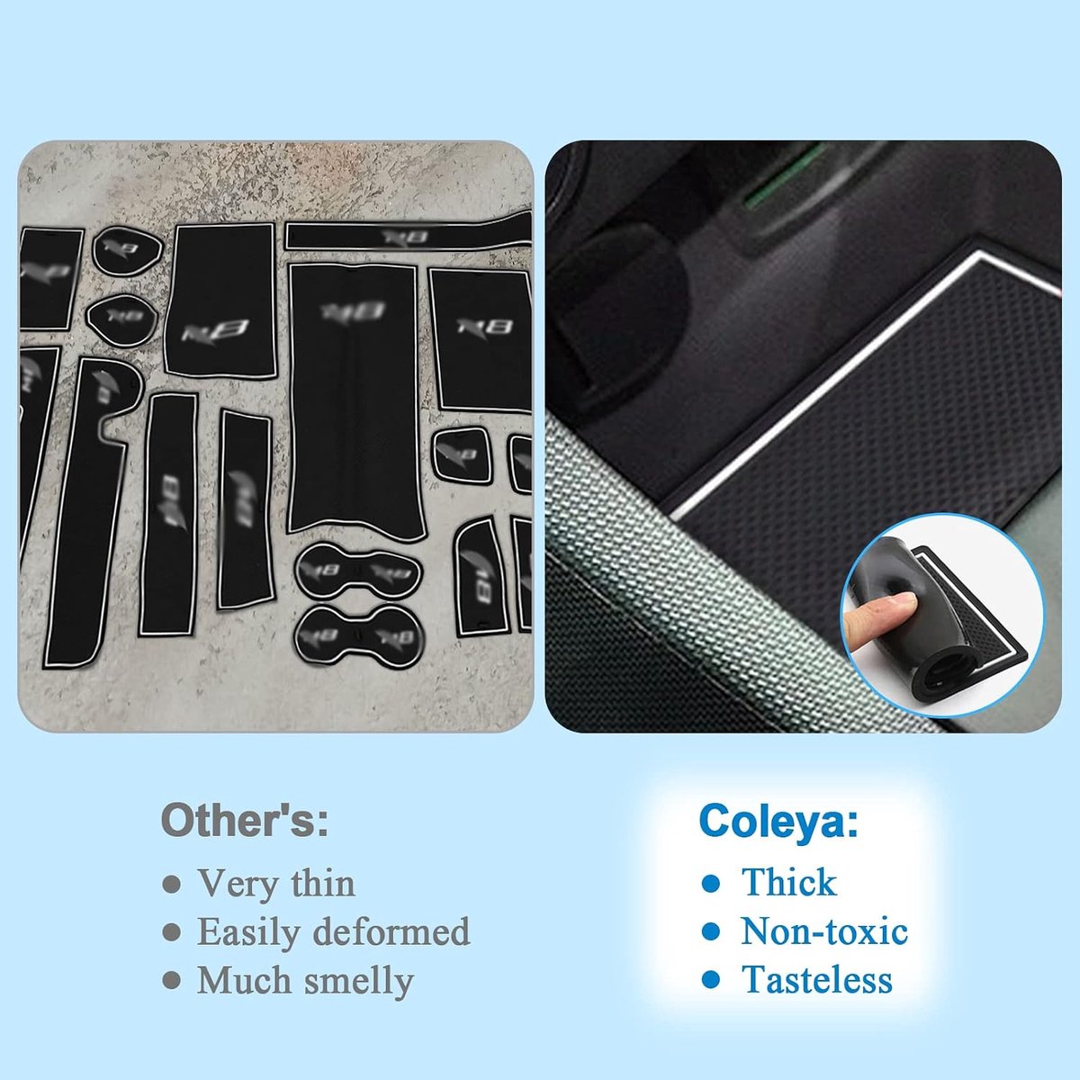 Anti-slip matten Renault Clio 4 - rubber - niet-slip - eenvoudig schoon te maken - ShopVlot