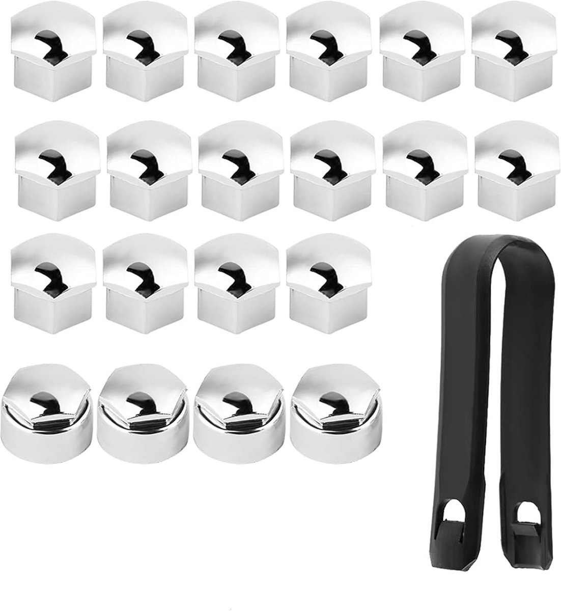Wielmoer Rim Cover 17mm - 20 Stuks - Zilver - Stofdicht en Dievenwerend - ShopVlot