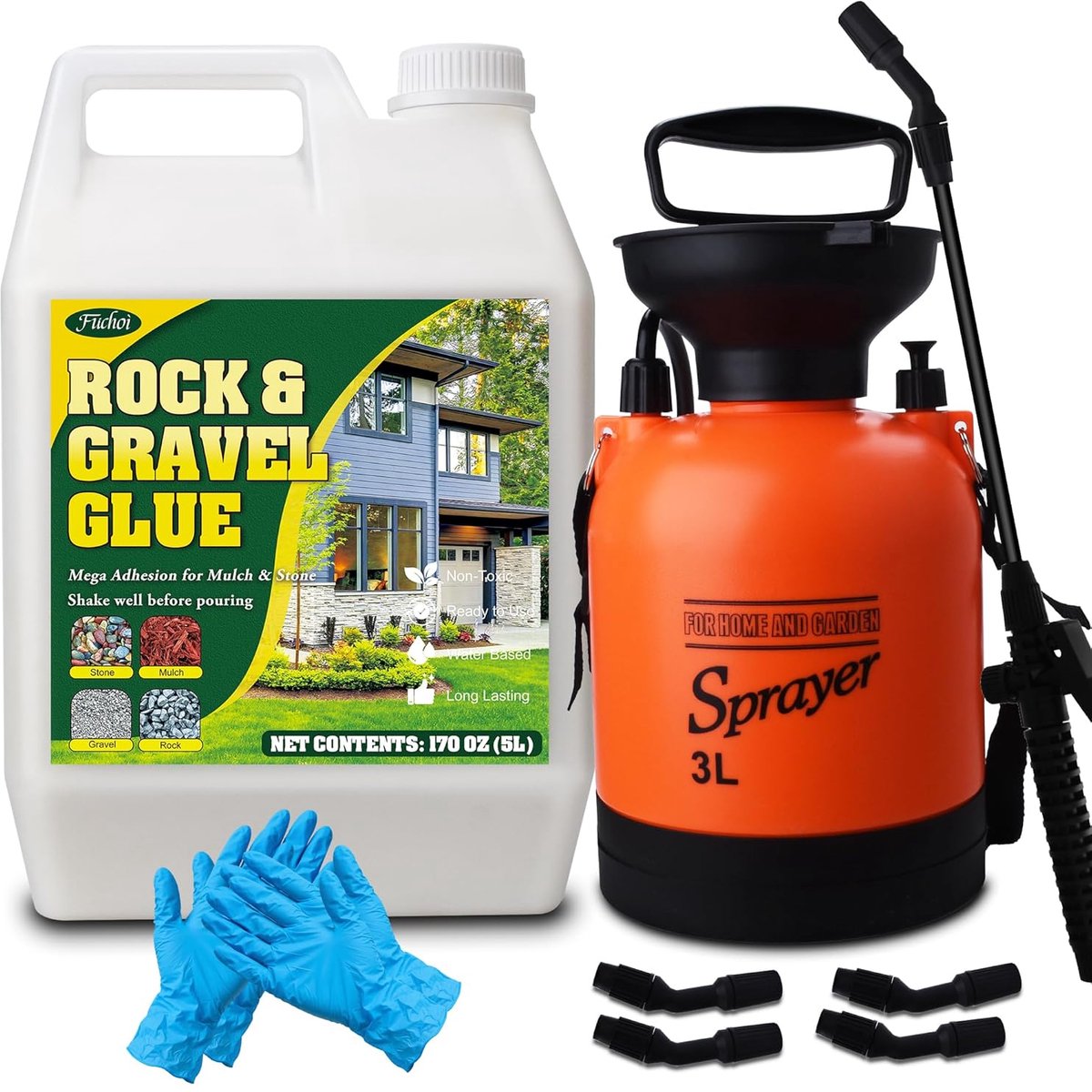 Grindlijm met drukspuit - Extra sterk en vorstbestendig - Niet-giftig - Ideaal voor landschapswerk - ShopVlot