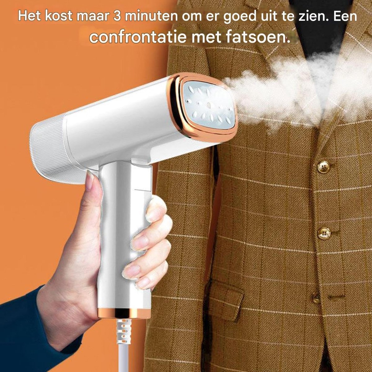 Draagbaar Stoomstrijkijzer - Reisstrijkijzer Kledingverzorging - Snel Kreukels Verwijderen - Snelle Opwarming 3 Seconden - 17 cm - Niet gespecificeerd