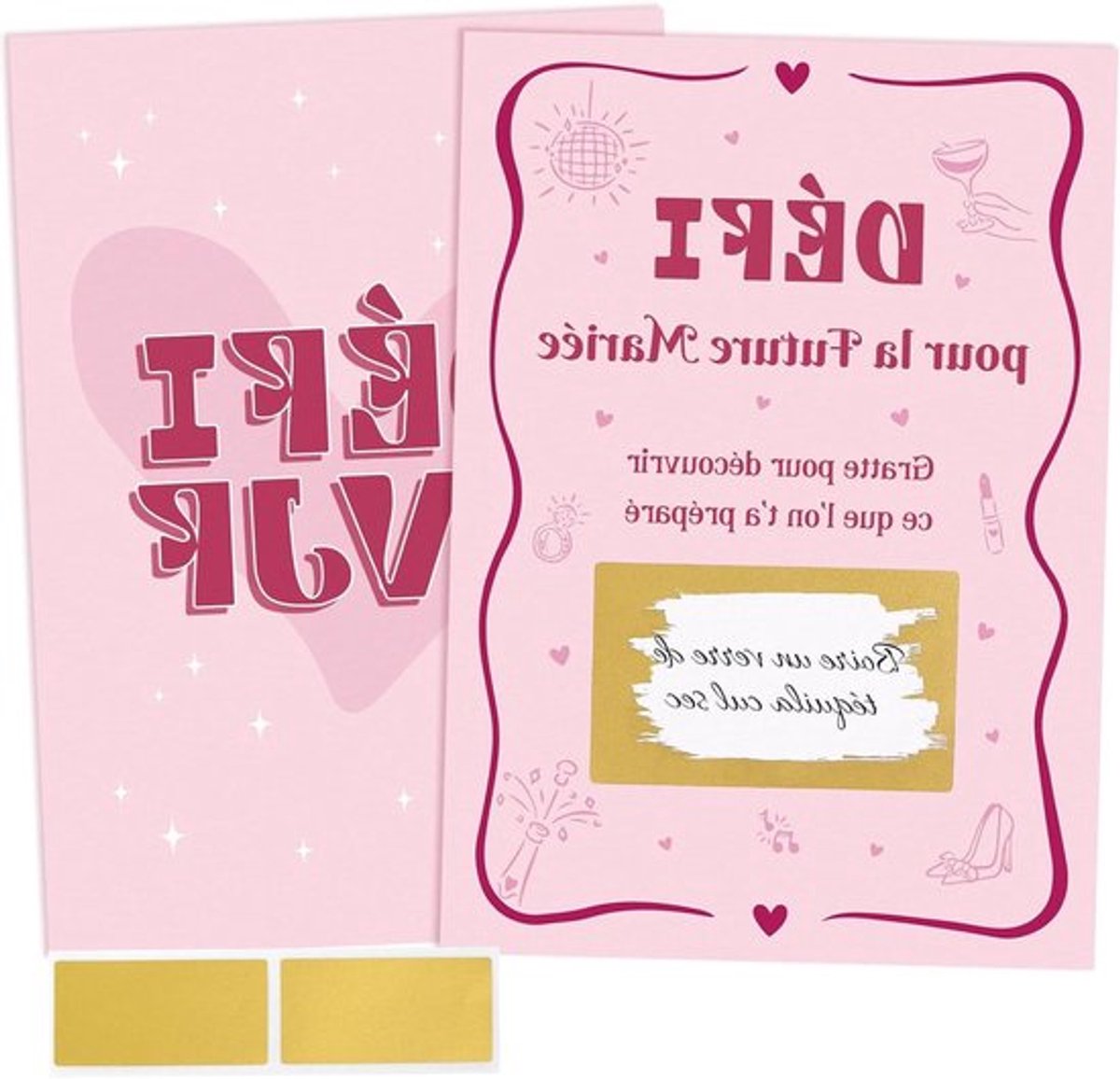 12 uitdagingskaarten met stickers voor vrijgezellenfeest, inclusief kraskaarten voor een leuk en interactief EVJF feestaccessoires pakket