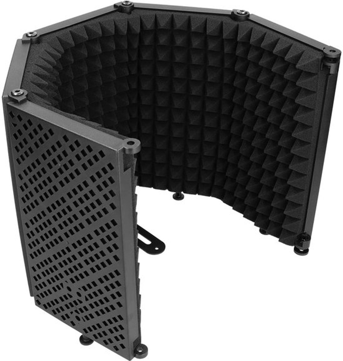 Professionele studio-opnamemicrofoon-isolatieschild, opvouwbare microfoongeluidsabsorberende schuimreflector voor blauwe en alle condensatormicrofoon-opnameapparatuur