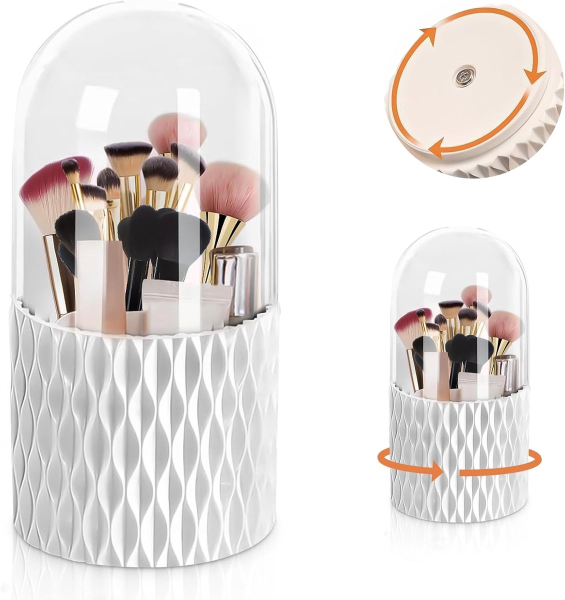 Cosmetics Makeup Organizer, 360° Rotatable Cosmetics Organizer, Cosmetics Organizers for Room Decoration Dressing - SnelShoppen