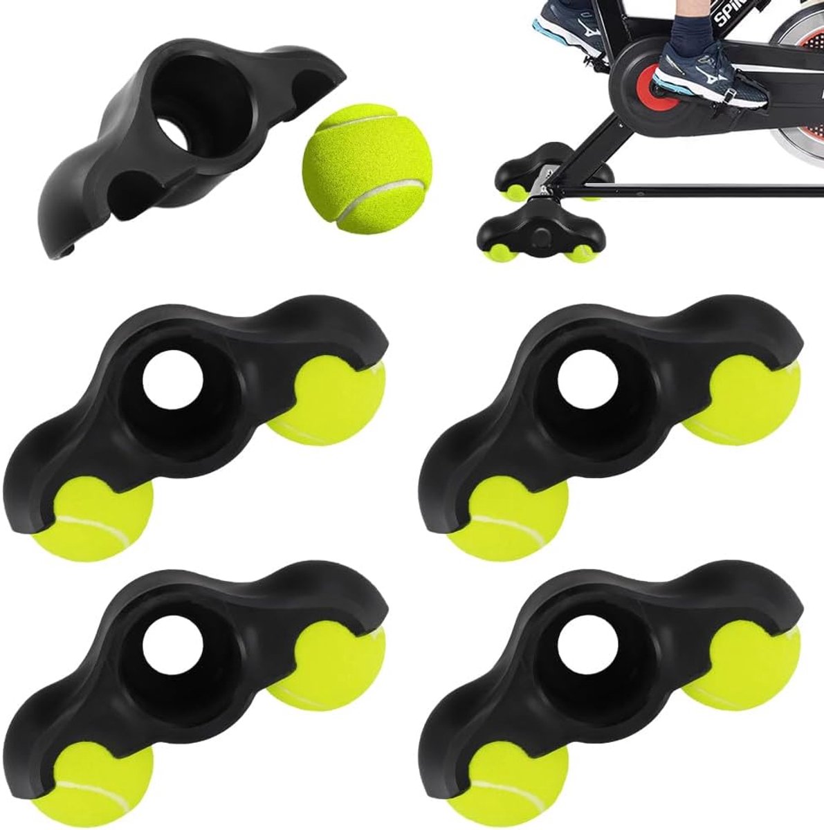 Rocker Plate Voeten 4 Stuks - Snap Rocker voor Fietstrainer - Stabiliteit en comfort - Verbeter je training - ShopVlot