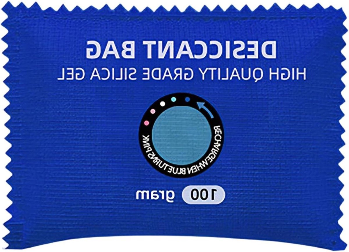 Luchtontvochtiger Auto - Vochtabsorbeerder Wagen - Vochtbestrijding Interieur - Herbruikbaar met Kleurindicator - 12 cm - Blauw