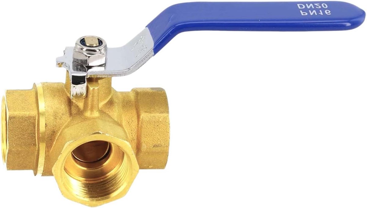 3-Way Ball Valve DN15 - Messing - T-Port - Geschikt voor hoge druk - ShopVlot