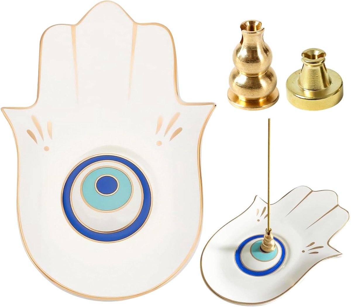 Wierookhouder - Wierookbrander met houder - 3-in-1 modern decoratief item - creëert een zen en ontspannen sfeer - SnelShoppen