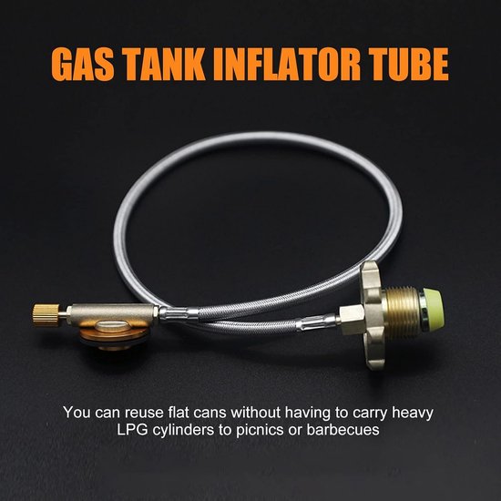 Set van 2 gaspatronenadapters voor campingfornuis, navulverpakking met propaan, buitengebruik, ventiel — afbeelding 2