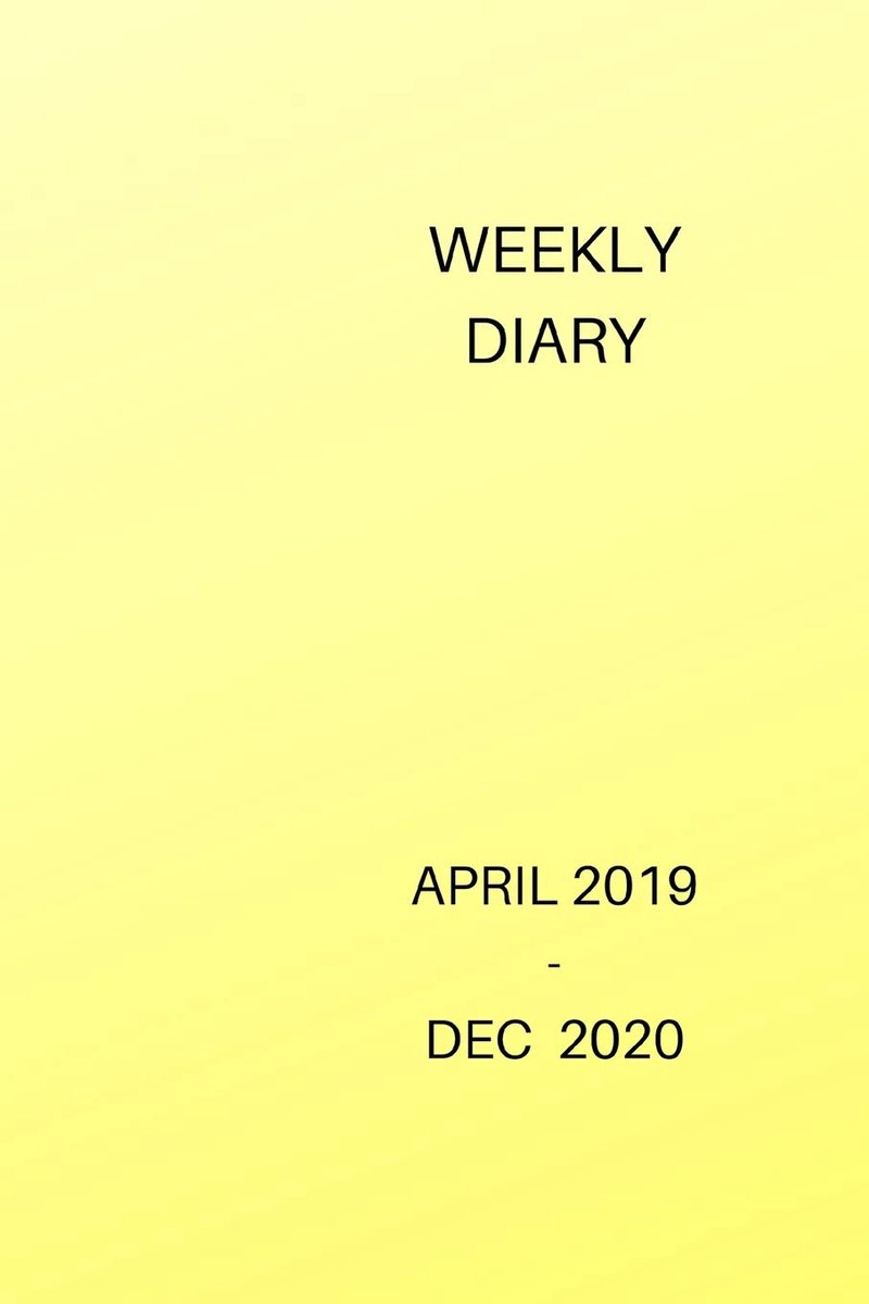 Diary 2019-2020: Tax year plus, April 2019 -Dec 2020 diary. 6x9 week to a page with notes & to do list each week. Perfect for self-employed, ... New basics range of diaries with yellow cover