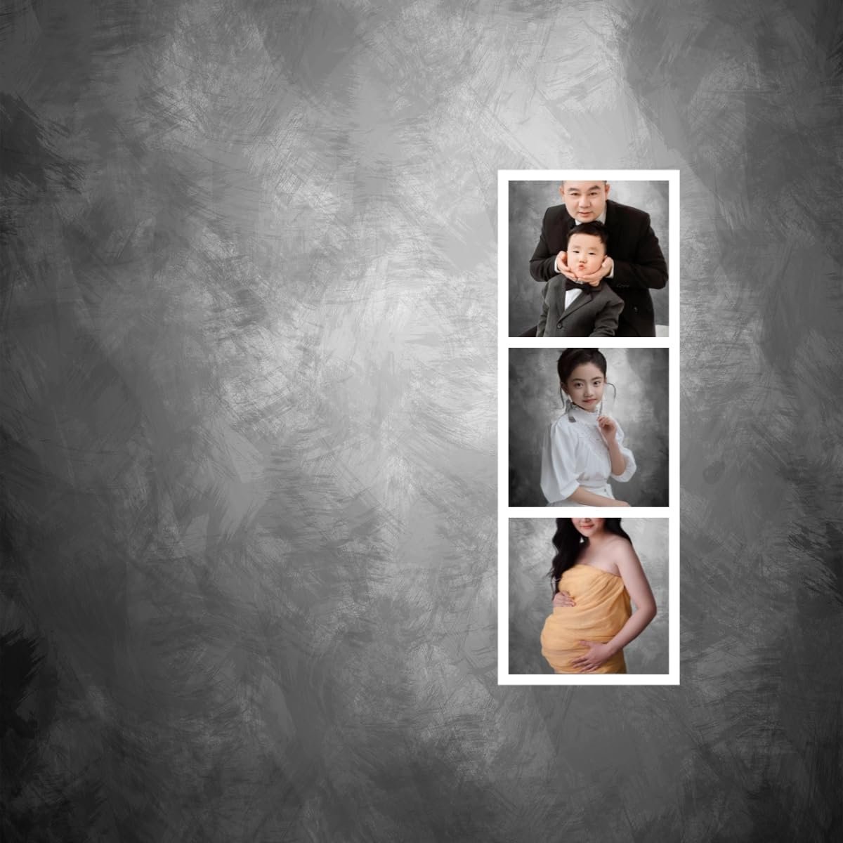 3x3m Fotografie Studio Achtergrond Vintage Grijs Stof, Klassieke Foto Achtergrond Voor Video, Portret, Advertentie, Huwelijk, Verjaardag, Opvouwbaar Draagbaar