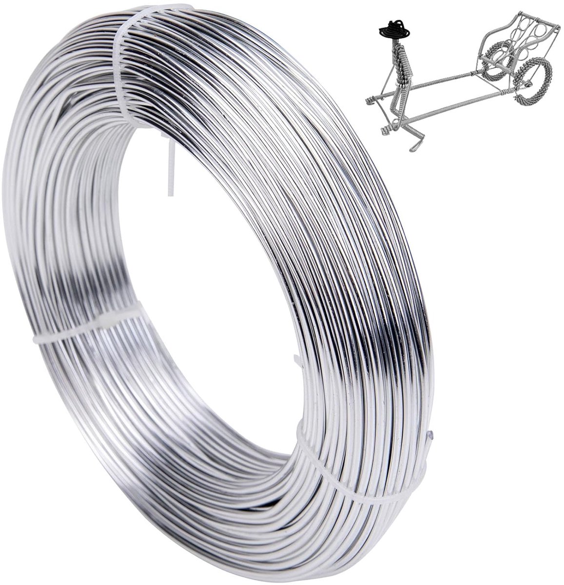 Draad voor knutselen, aluminiumdraad, sieradendraad, draad voor knutselen, aluminiumdraad, aluminium knutseldraad, binddraad modeldraad voor decoratieve onderdelen, DIY-sculpturen