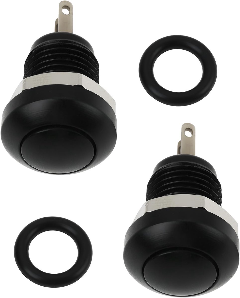 2 STKS 8mm Metalen Kortstondige Hoorn Bell Drukknop Schakelaar Geschikt Voor Auto Hoorn Knop