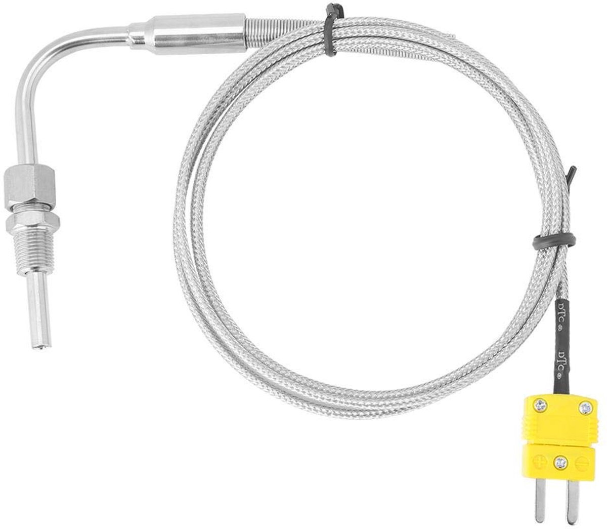 Thermokoppel Type EGT K, thermokoppel temperatuursensoren, EGT Type K Thermokoppel voor uitlaatgas temperatuursensor met blootgestelde eindkap en connector