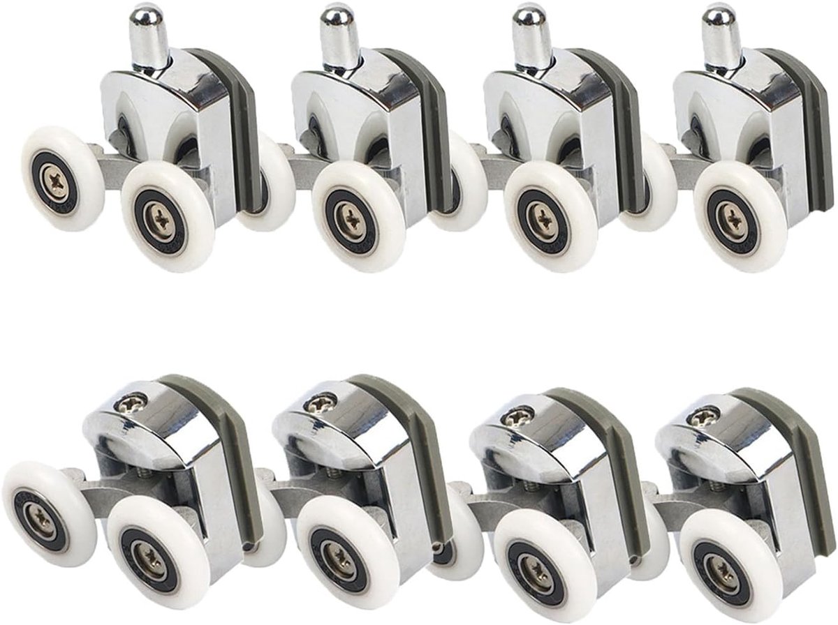 8 stuks douchecabine wielen 23 mm loopwielen voor schuifdeuren | Douchecabine douchedeur wielen loper wielen riemschijven douche deur wiel diameter boven onder badkamer onderdelen