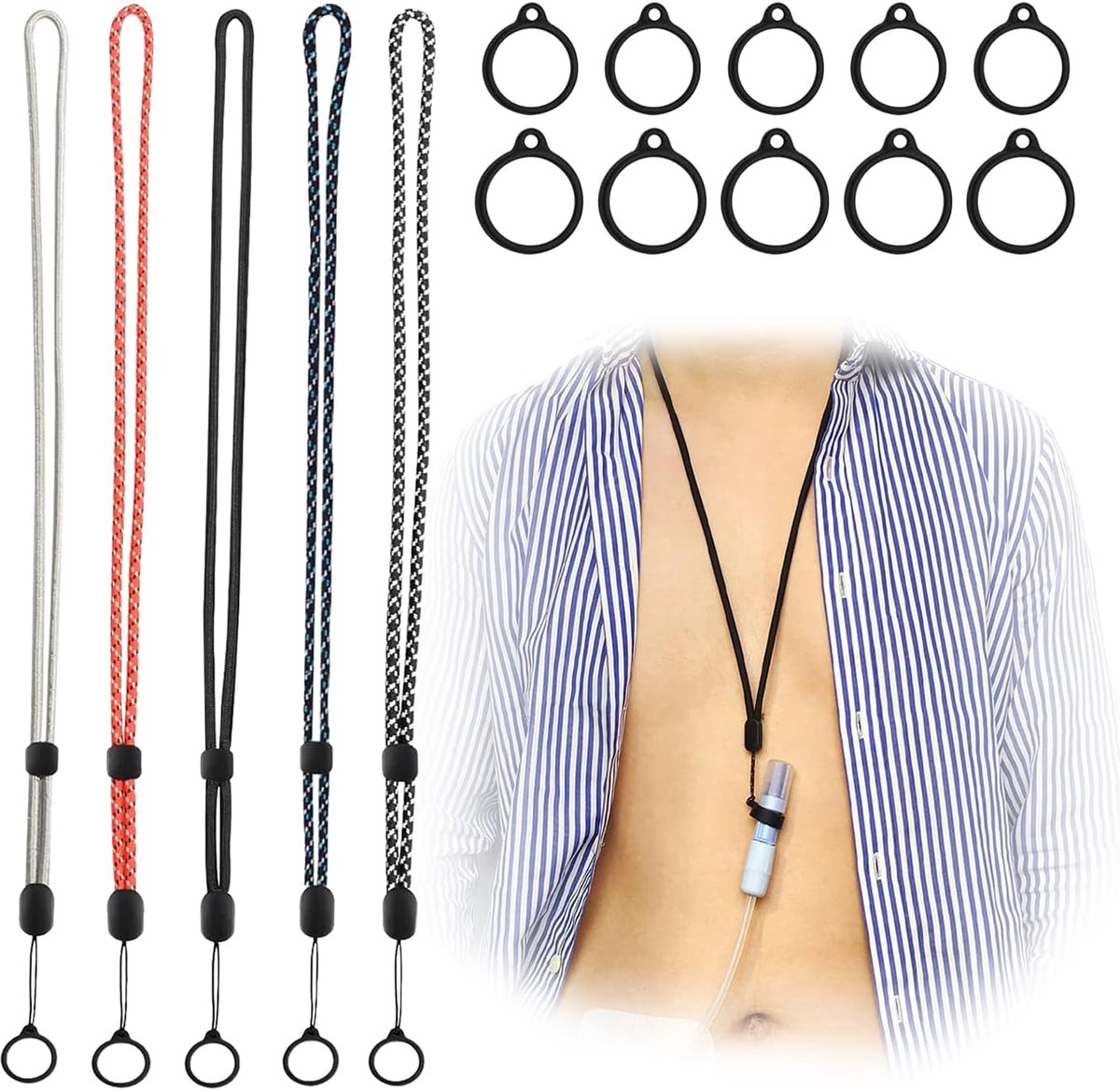 5 sets accessoires voor peritoneale dialyse, PD-katheterhouders, perfecte vervanging voor PD-katheterriemen/peritoneale dialysebanden, katheter peritoneale benodigdheden, verstelbaar douchecertificaat