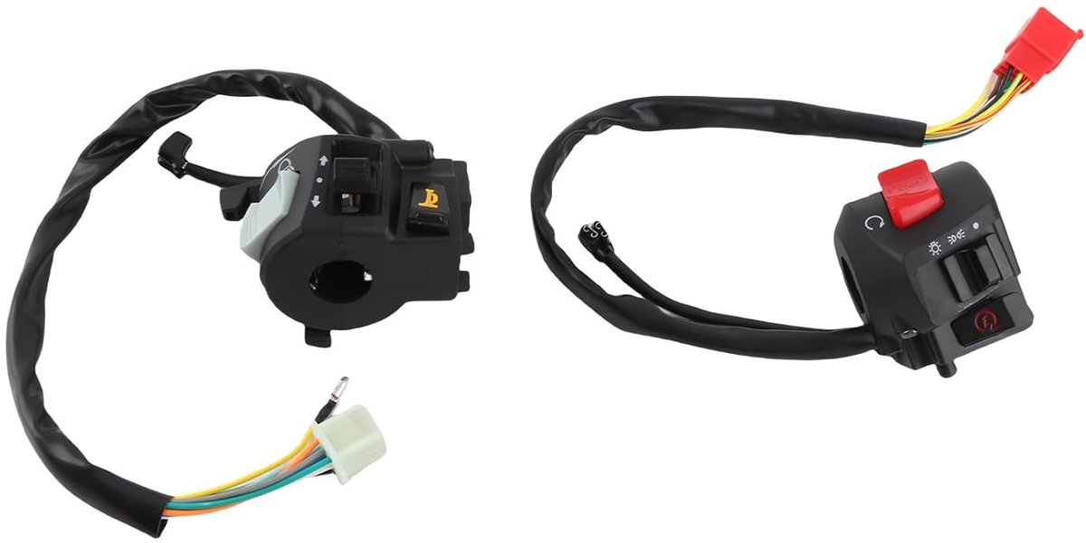 58L Scene Stuurschakelaar Set - 2 Stuks Universele 7/8'' Stuur Hoorn Lichtschakelaar Met Handvat Aansluiting