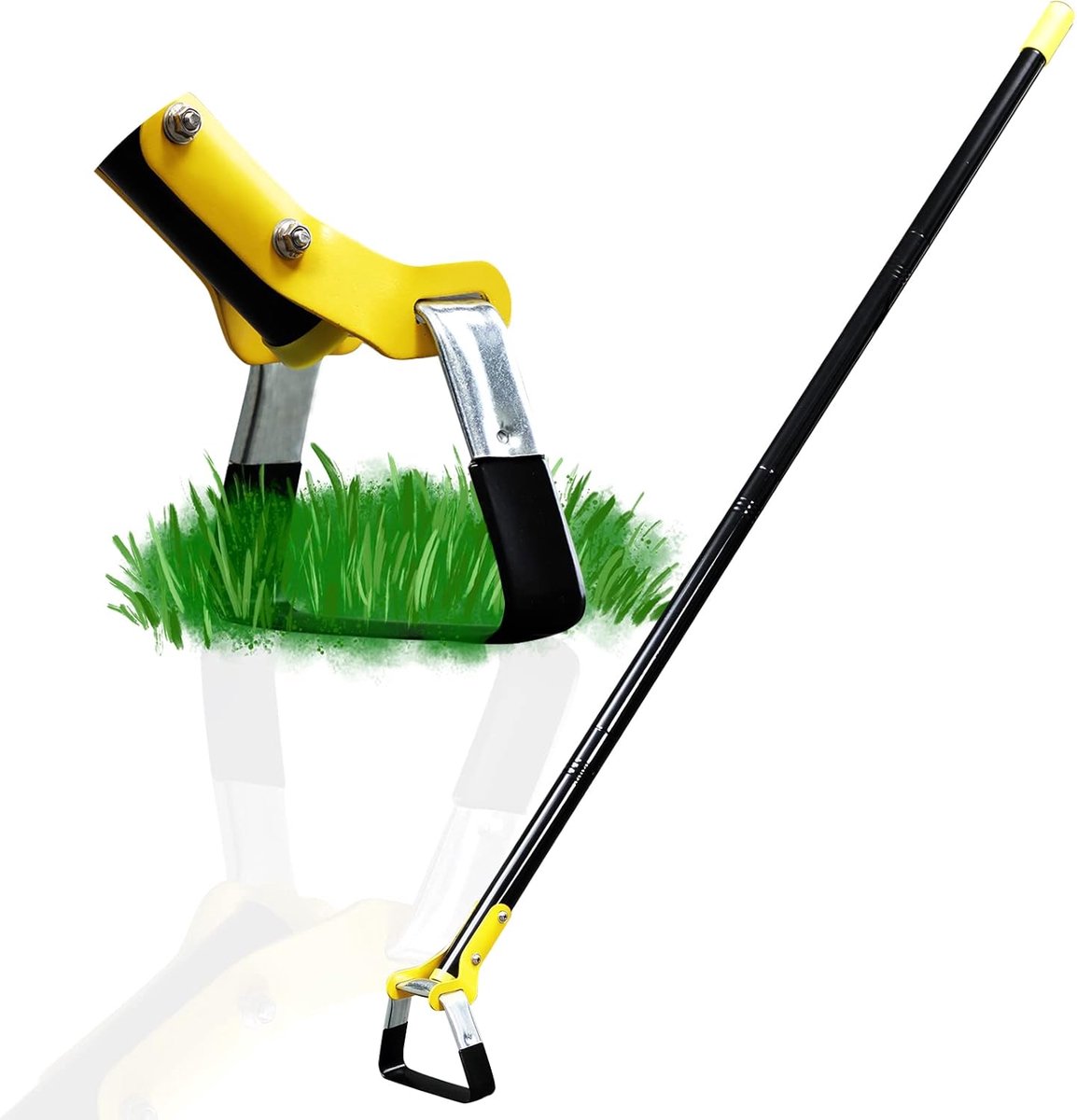 Schoffel Tuingereedschap - Scuffle Tuin Hoelahoes voor wieden Tuinieren Lange Handvat Heavy Duty - Verstelbare Wieden Loop Stijgbeugel Schoffel 30-70 Inch Zwart
