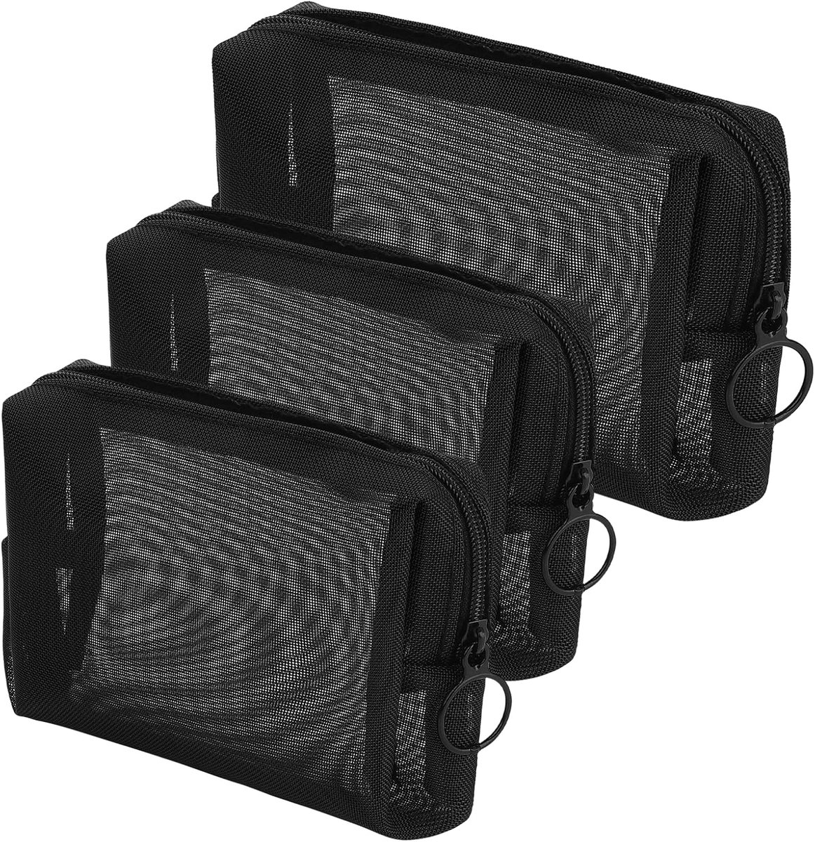 Toilettas set van 3 - waterdichte nylon - mesh organizer - ideaal voor reizen - ShopVlot