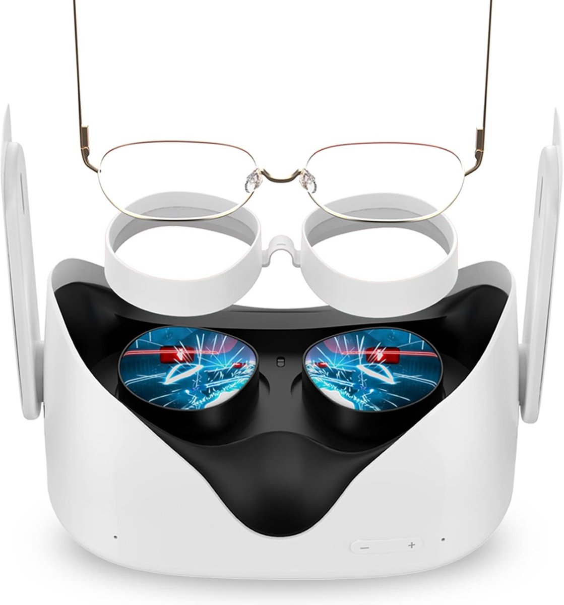 Silicone Anti-kras Lens Beschermer - VR-bril Spacer compatibel met Oculus Quest 2 - VR-accessoires te voorkomen dat bril krassen VR Lenzen (Wit)