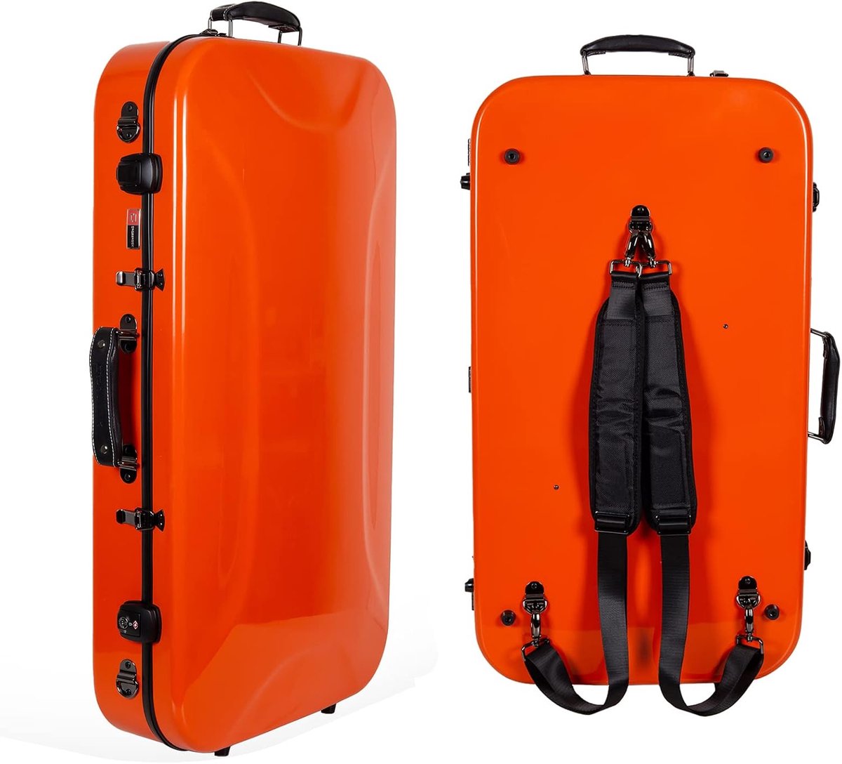 Glasvezel Case met TSA Lock 15~16.5" altviool, een 4/4 full-size viool-oranje (CRF2020DVLOR)