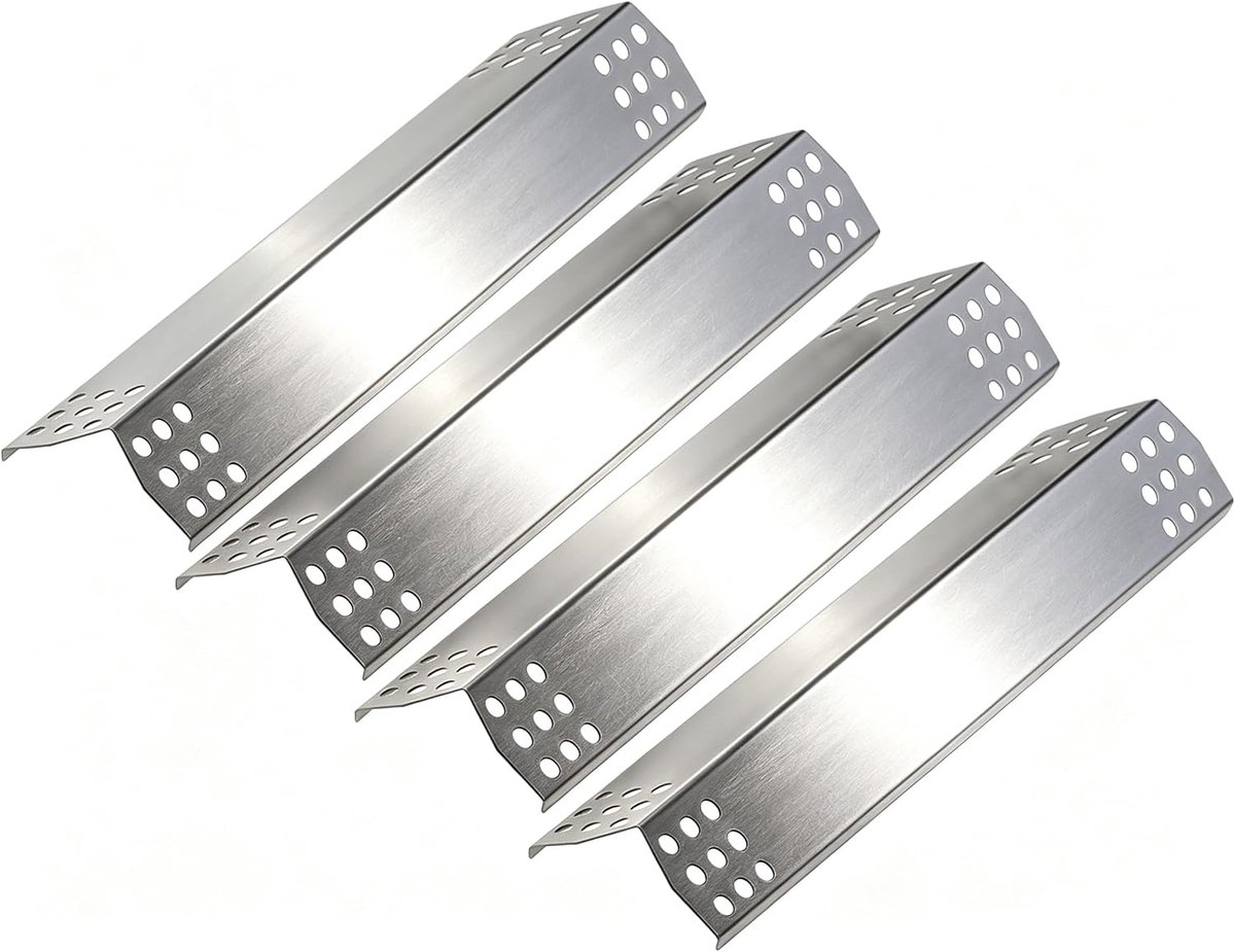 41 x 8 cm roestvrij stalen branderafdekking, verwarmingsplaat reserveonderdelen roestvrij staal vlamverdeler hitteschild accessoires, 4 stuks