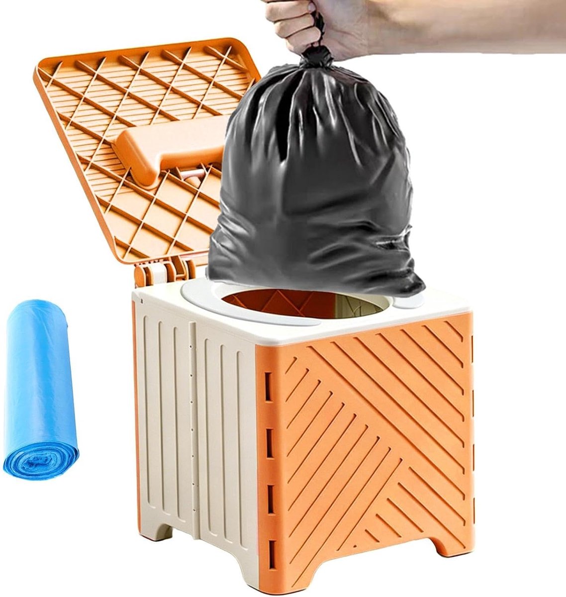 Reispotje, opvouwbaar, lekvrij, geurloos, 70 kg draagvermogen, outdoor, kinderen, reispotje, voor camperreizen, vissen, boottochten, ziekenhuizen, vrachtwagens