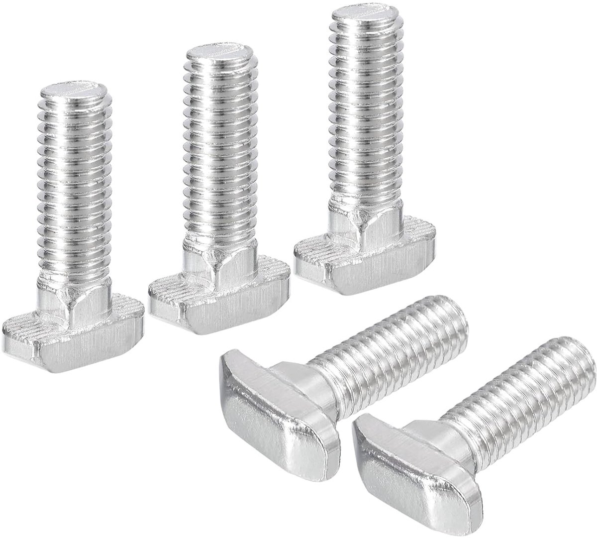 30 stuks T-sleufbouten, M8 x 25 mm hamerkopschroef T-schroef voor aluminium profiel uit de serie 4040, koolstofstaal vernikkeld, zilver