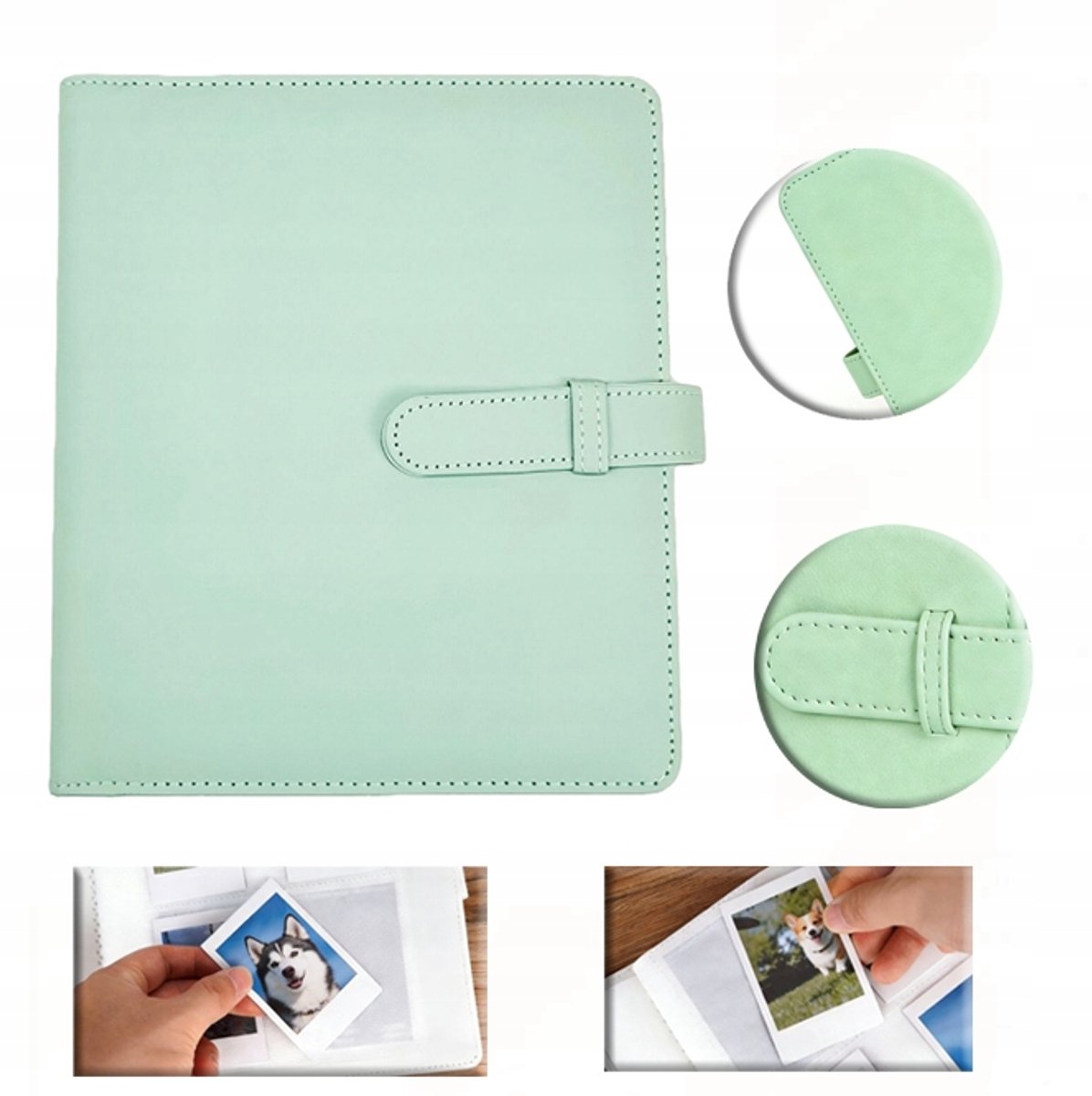 Instax Mini Album Groen - Polaroid-opslag voor 256 foto's