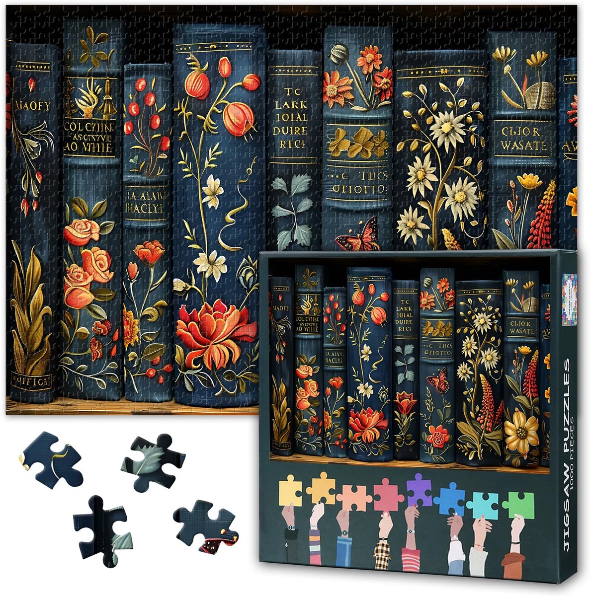 Puzzel 1000-delig - botanische bloemen - uitdagend en moeilijk - perfect voor familiespelletjesavond - ShopVlot