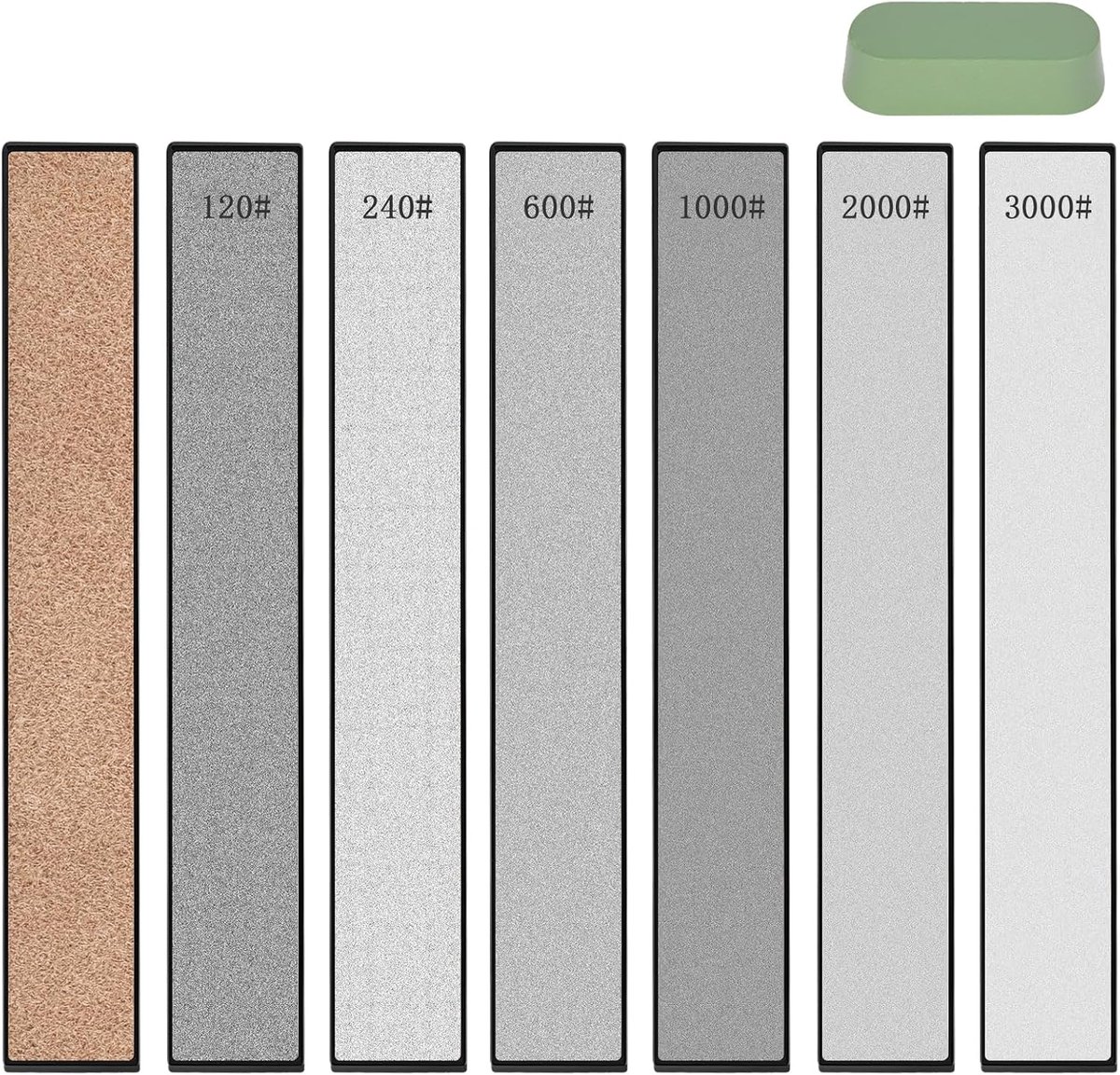 Diamantslijpsteen set 8 stuks - 120# tot 3000# - verschillende korrelgroottes - perfect voor koksmessen - ShopVlot