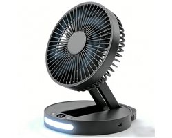 LISM – Deze draagbare bureauventilator heeft een 180 graden kantelbare ventilatorkop en een opvouwbaar ontwerp. Het is een stille, persoonlijke ventilator, geschikt voor thuiskantoren, slaapkamers en kamperen. Grijs