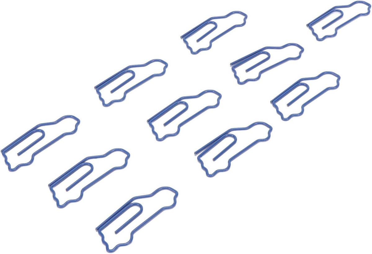 100 Stuks Schattige Auto-vormige Metalen Paperclips voor Kantoor en Documentorganisatie, Stijlvol en Functioneel